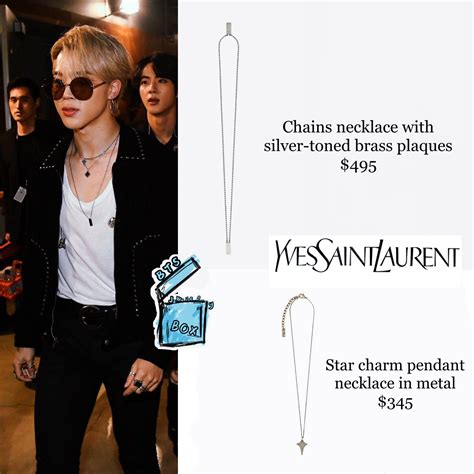 jimin ysl necklace